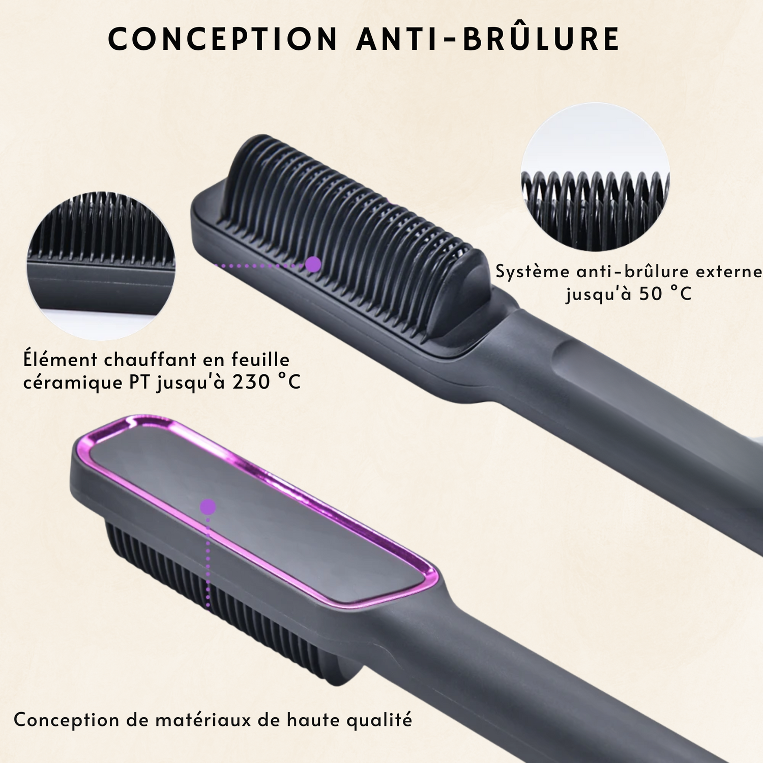 Lisseur Brosse – Cheveux lisses, confiance instantanée