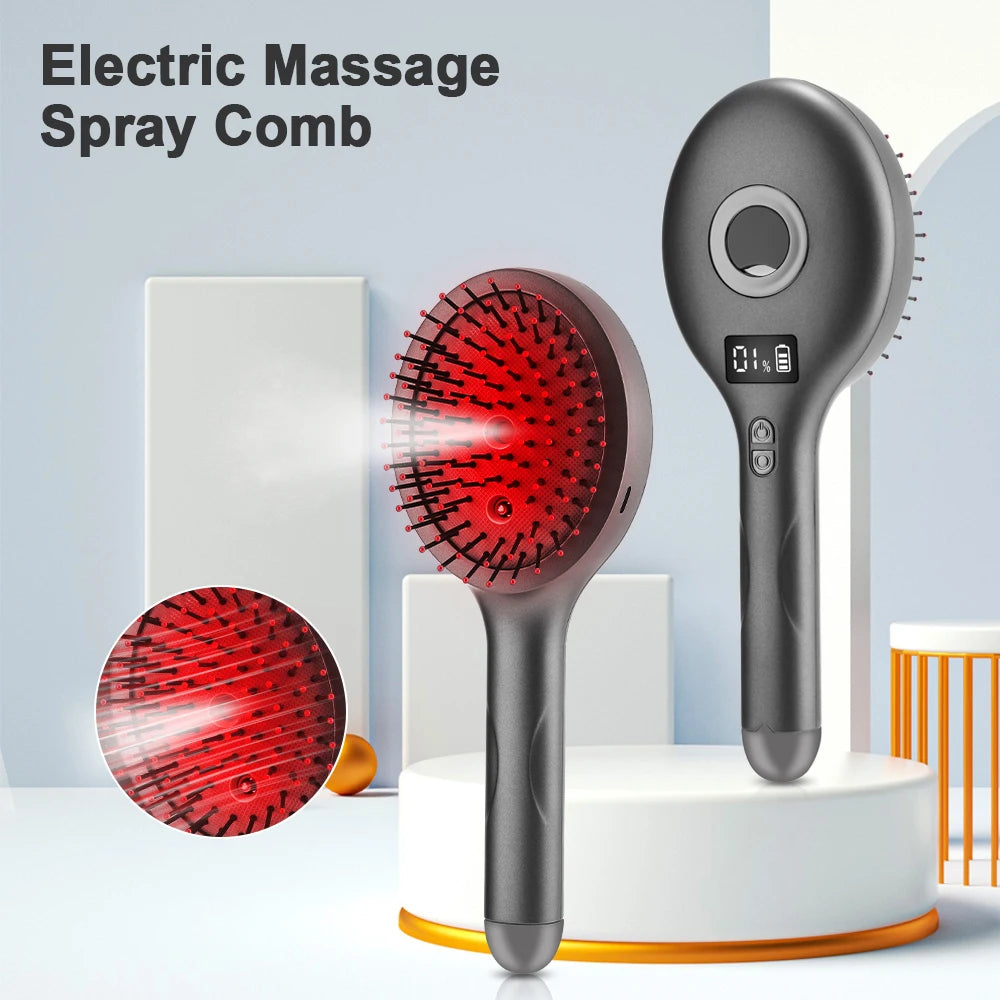 Peigne Massant Anti-Chute avec Diffusion d’Huiles – 4 Modes Soin Cheveux